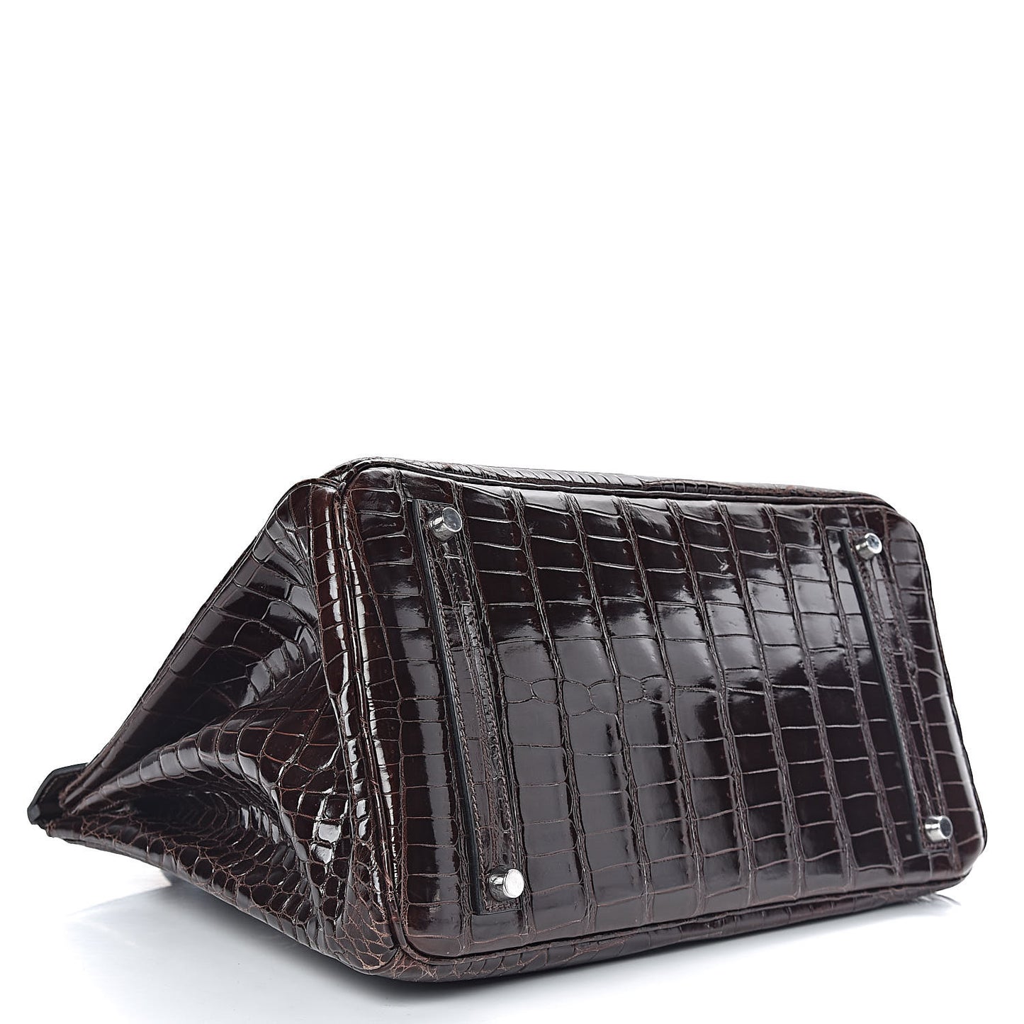 Shiny Porosus Crocodile Birkin 35 Cocoan