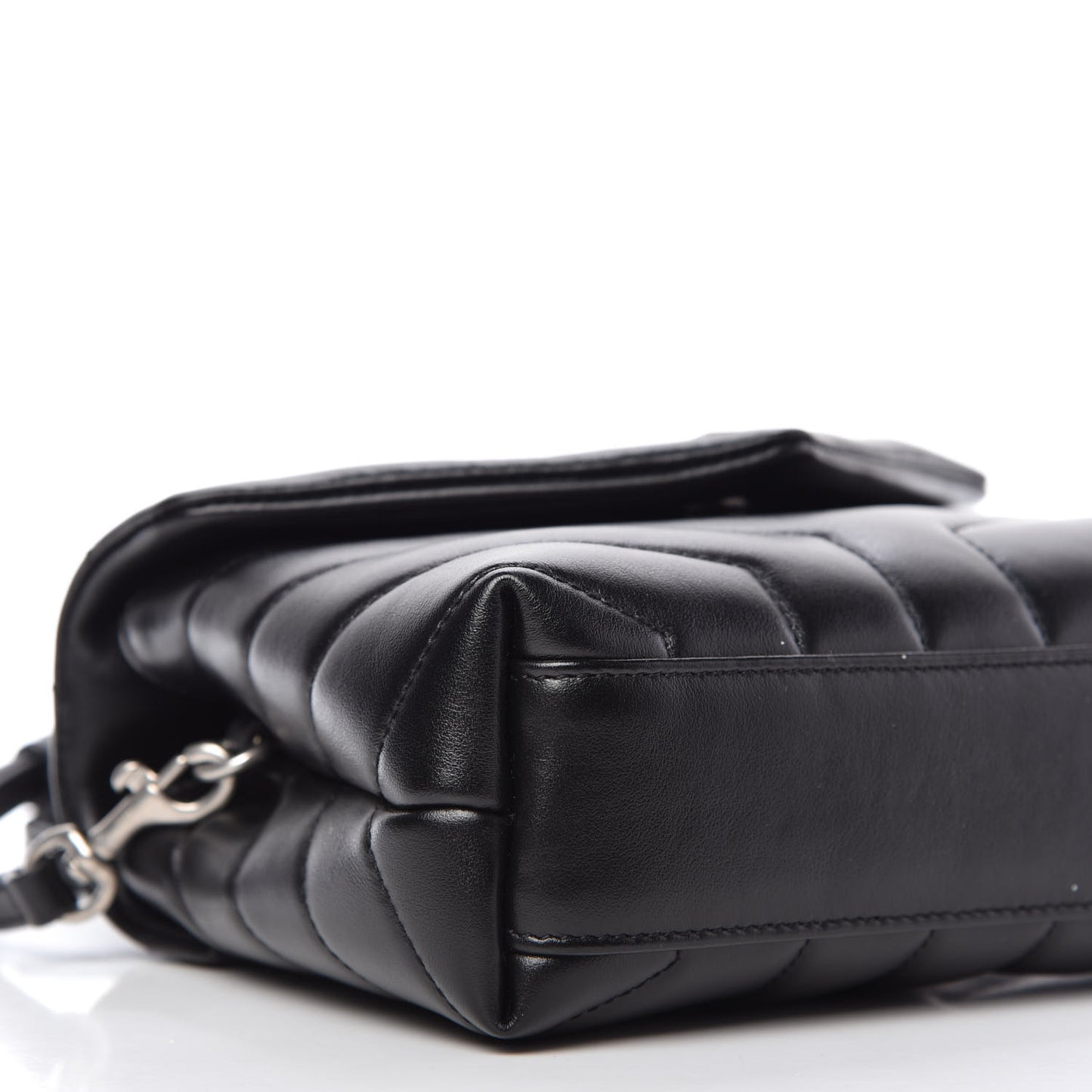 Calfskin Y Quilted Monogram Toy Loulou Crossbody Bag Black