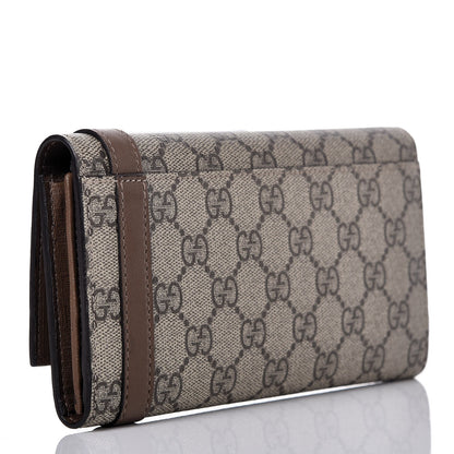 Gucci GG Supreme Monogram Nice Continental Wallet Maple Brown 3 of 8
