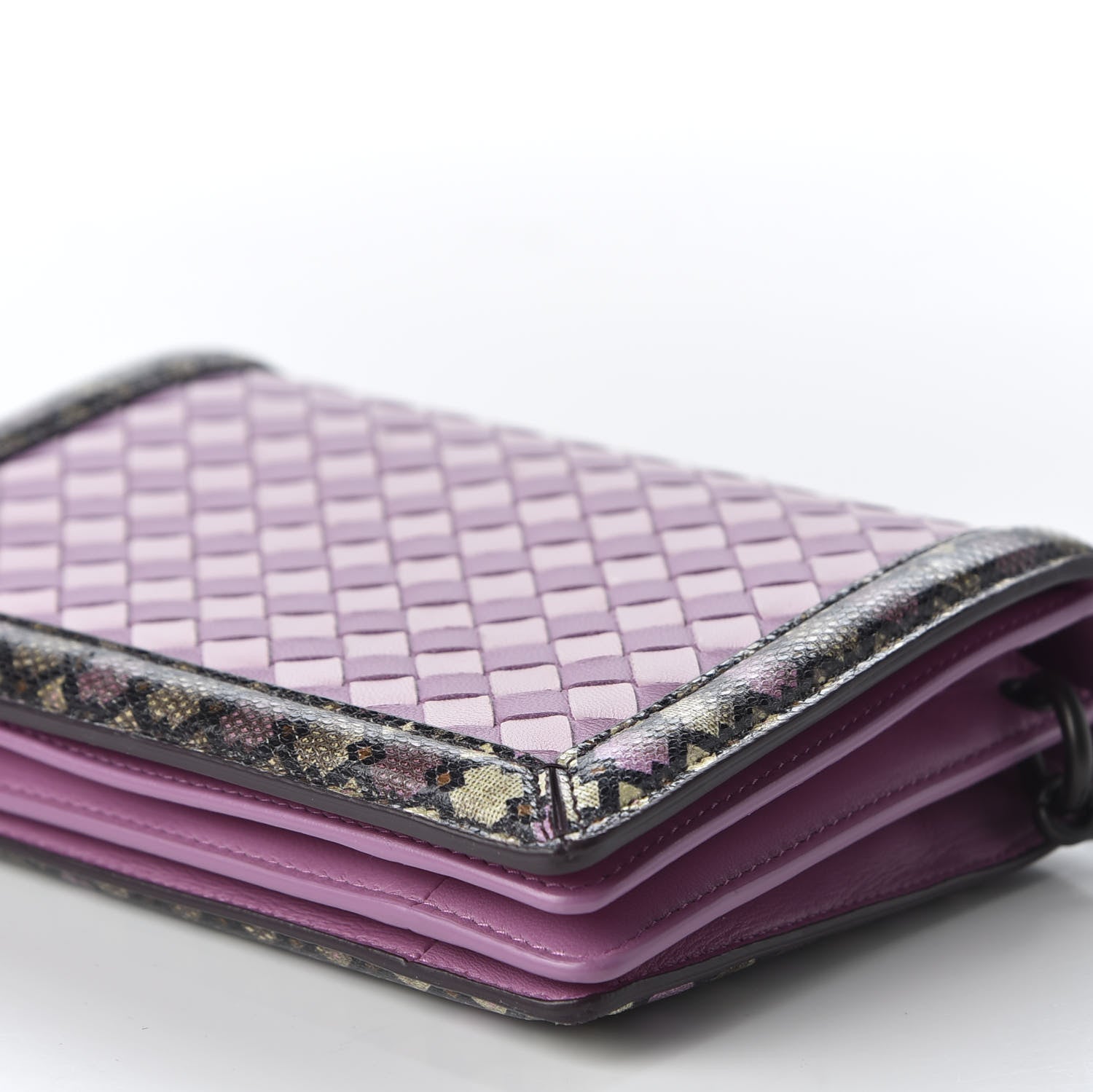 Bottega Veneta Nappa Karung Intrecciato Mini Montebello Crossbody Bag Purple Pink 6 of 8
