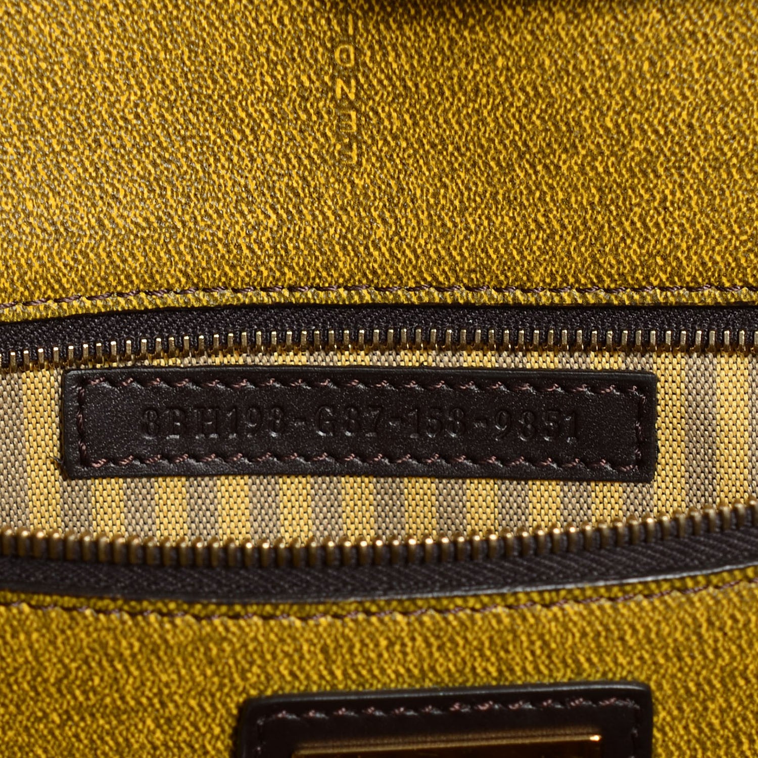 Fendi Zucca Spalmati Small Roll Tote Tobacco Yellow 8 of 9