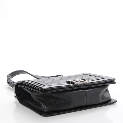 Chanel Goatskin Quilted Patent Medium Duo Boy Flap Black 5 of 8