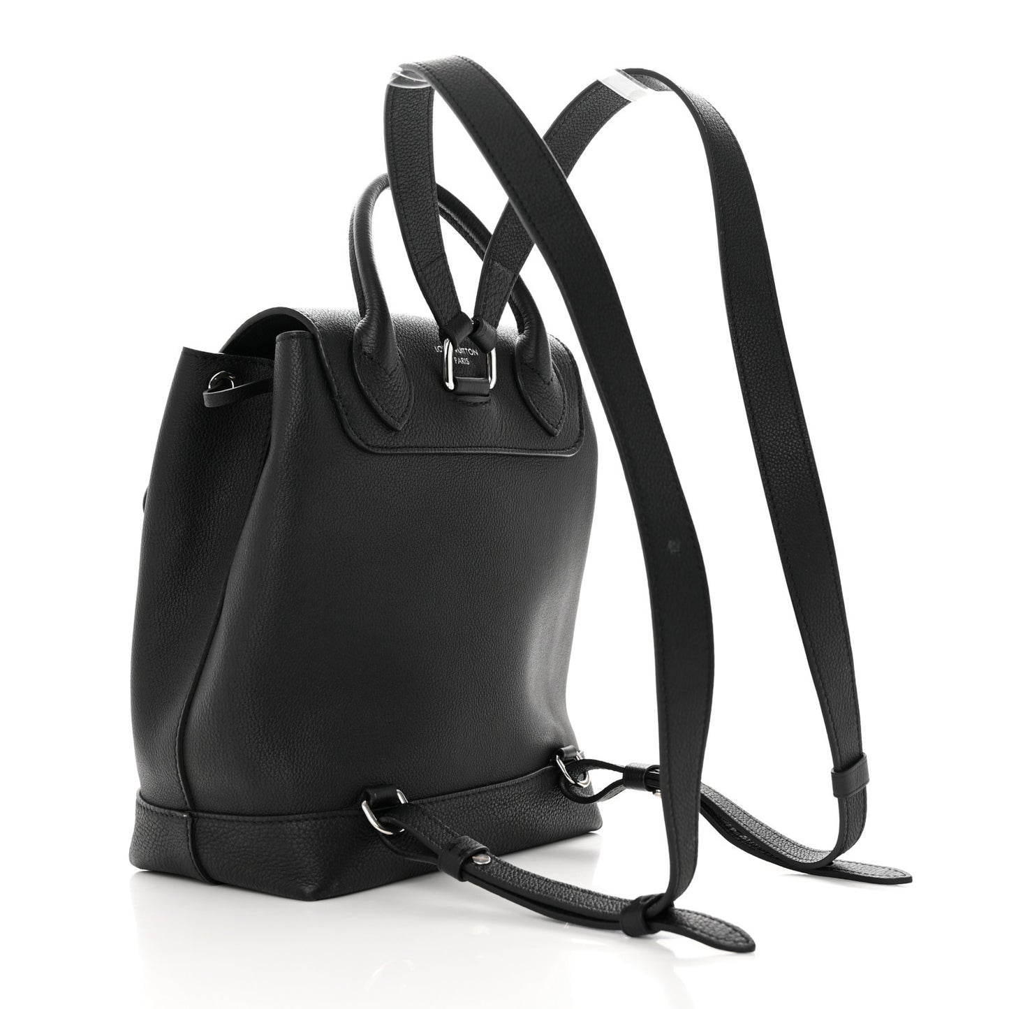 Calfskin Lockme Backpack Black