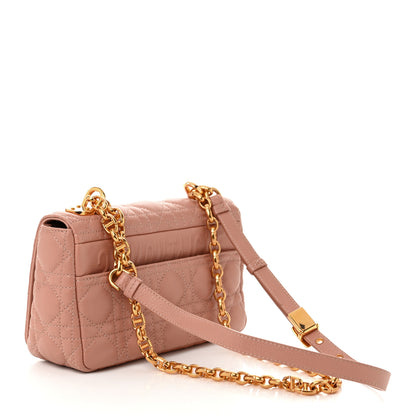 Christian Dior Grained Calfskin Cannage Small Caro Bag Rose De Vents 3 of 11