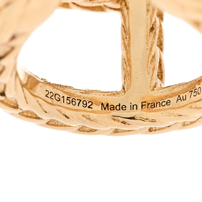 Hermes 18K Yellow Gold PM Chaine d'Ancre Danae Single Cuff Earring 5 of 6