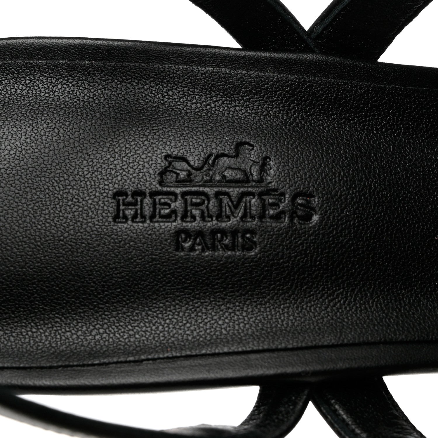 Hermes Calfskin Glamour 75 Sandals 40 Black 6 of 9