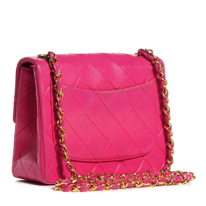 Chanel Lambskin Quilted Mini Square Flap Pink 3 of 8