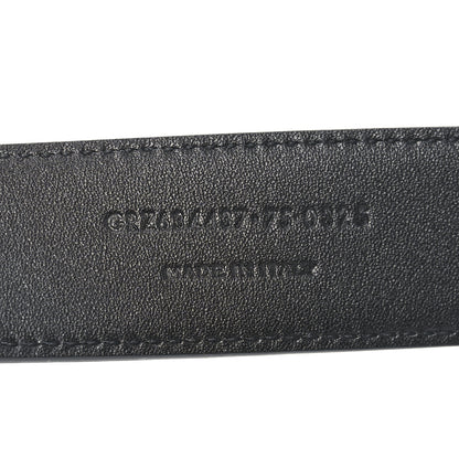 Saint Laurent Smooth Calfskin Monogram Square Buckle Belt 75 30 Black 4 of 5