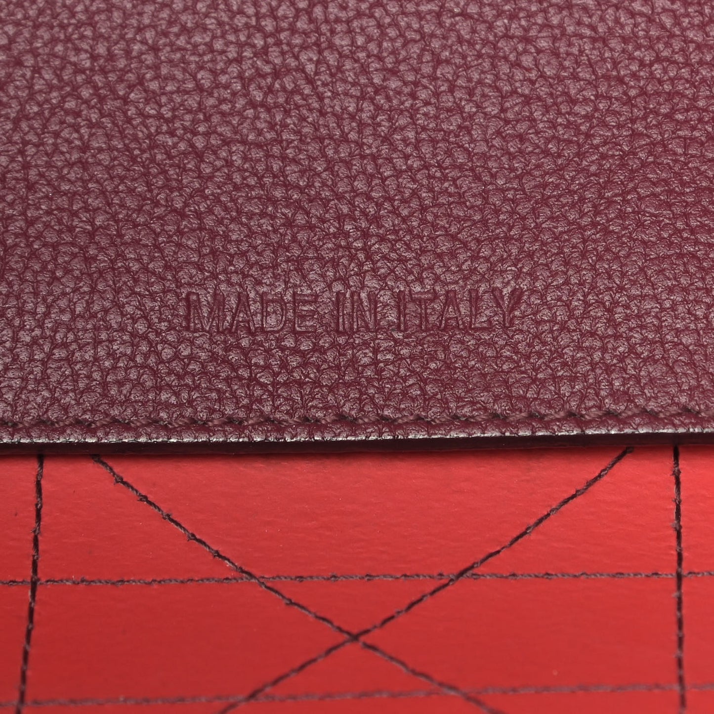 Grained Calfskin Cannage Medium Ultradior Tote Burgundy