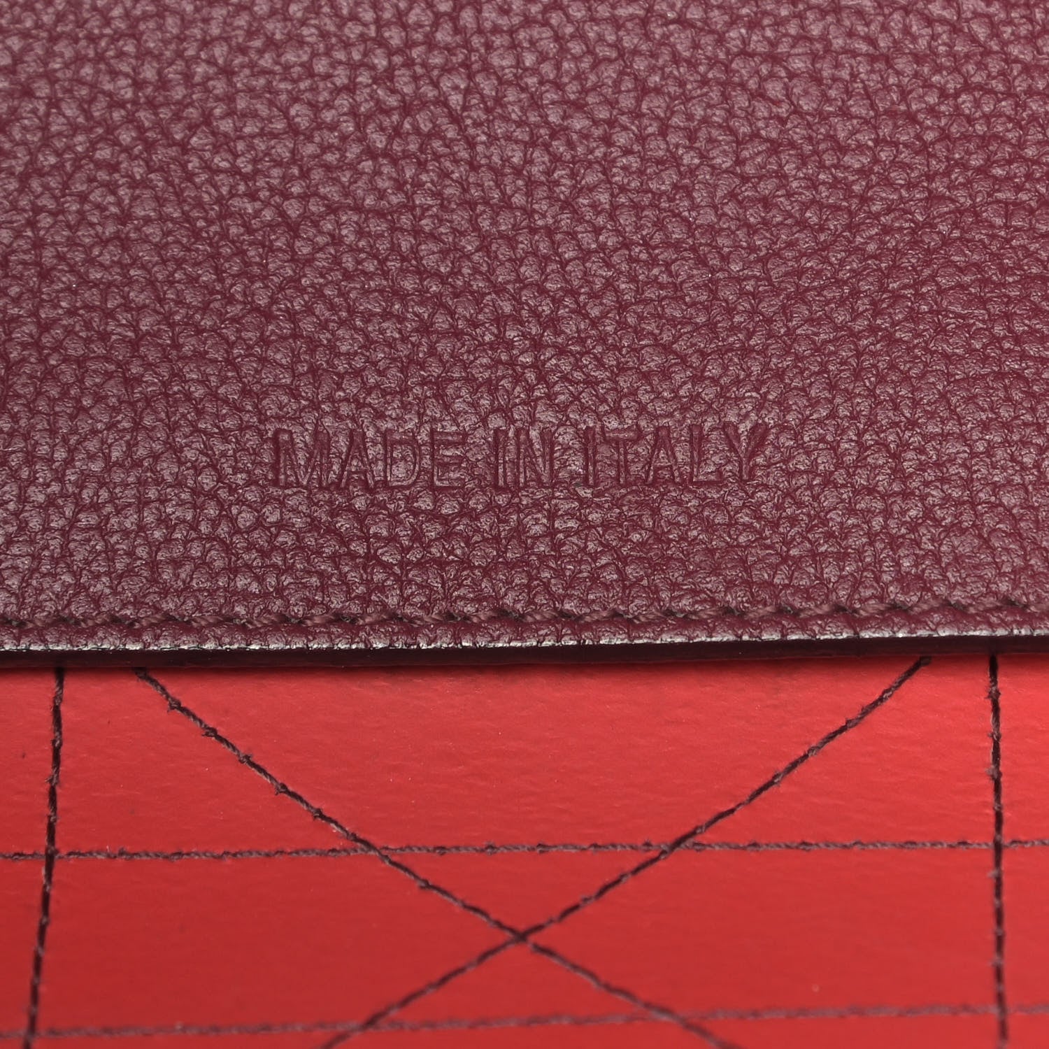 Christian Dior Grained Calfskin Cannage Medium Ultradior Tote Burgundy 10 of 13