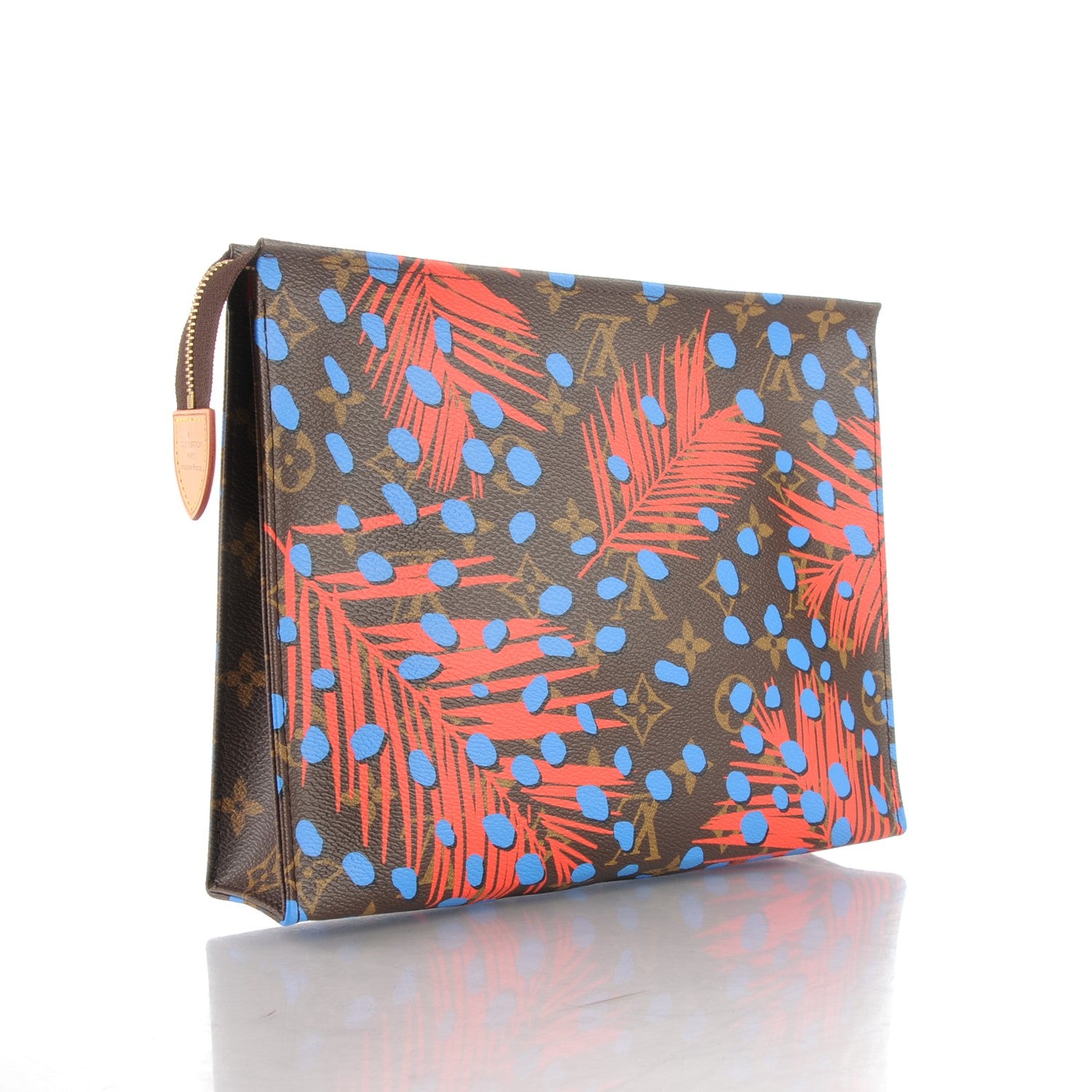 Louis Vuitton Monogram Jungle Dots Toiletry Pouch 26 Coquelicot Denim 3 of 7