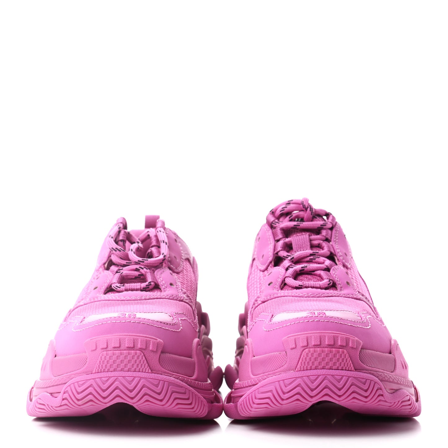 Fabric Mesh Womens Triple S Sneakers 38 Fluo Pink
