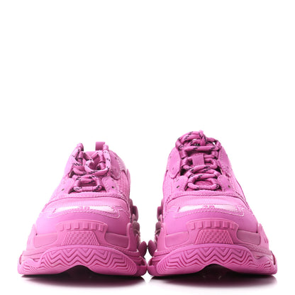 Balenciaga Fabric Mesh Womens Triple S Sneakers 38 Fluo Pink 2 of 8