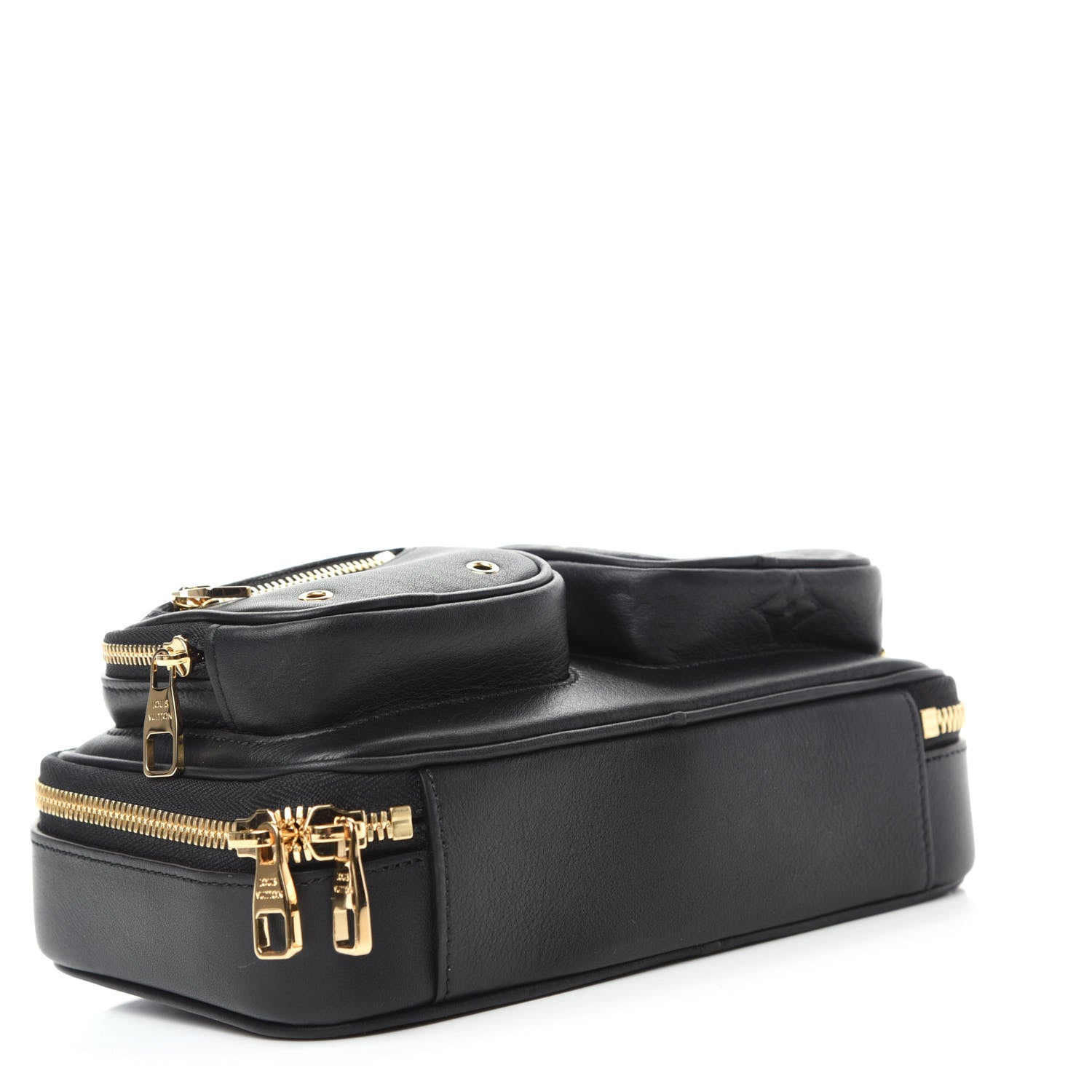 Louis Vuitton Calfskin Monogram Embossed Utility Crossbody Black 4 of 9