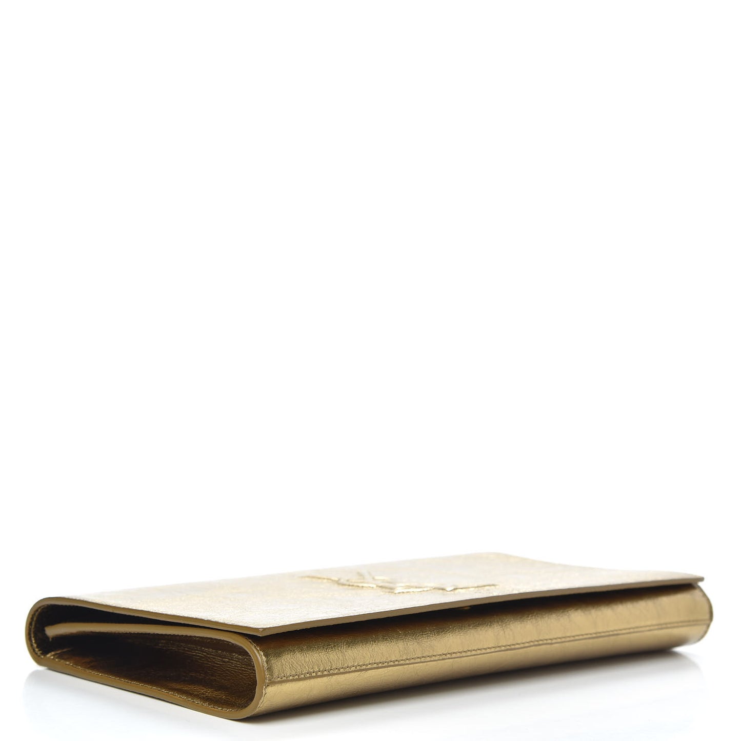 Metallic Calfskin Monogram Large Belle De Jour Clutch Gold
