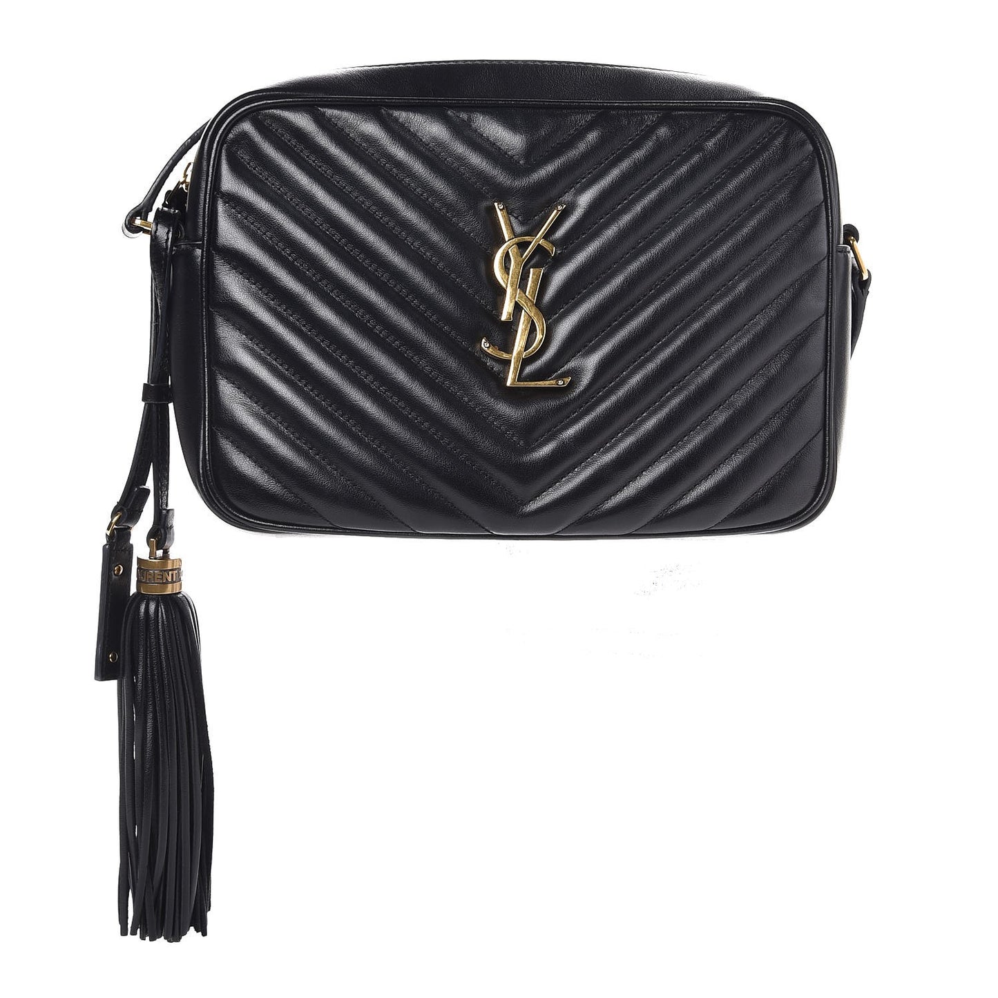 Calfskin Matelasse Monogram Lou Camera Bag Black