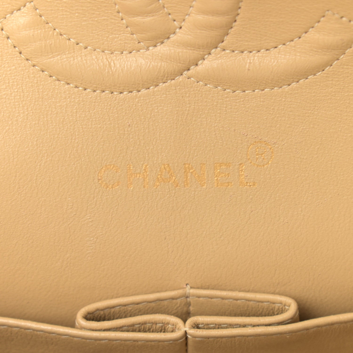 Chanel Lambskin Quilted Medium Double Flap Beige 6 of 14