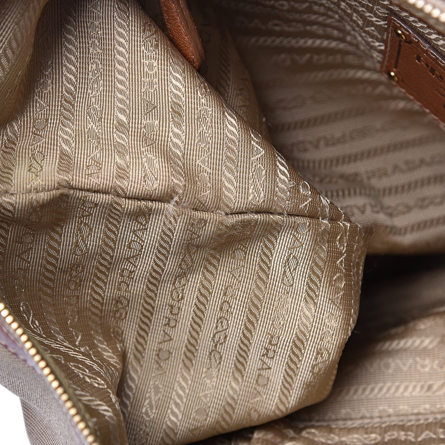 Prada Jacquard Logo Tote Corda Brandy 18 of 18