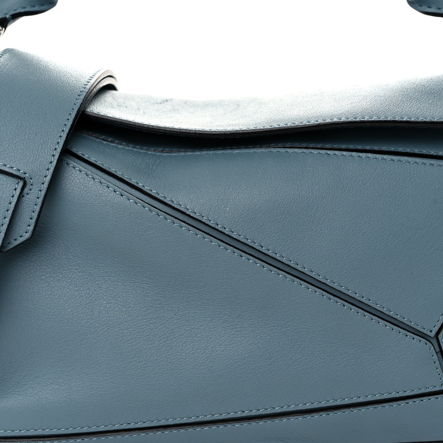 Loewe Calfskin Small Puzzle Bag Stone Blue 8 of 10