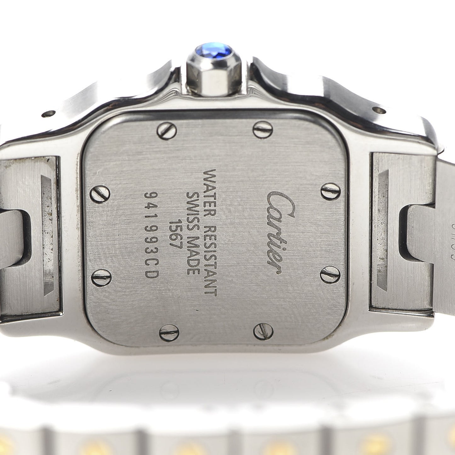 Stainless Steel 18K Yellow Gold 24mm Santos De Cartier Galbee Quartz Watch