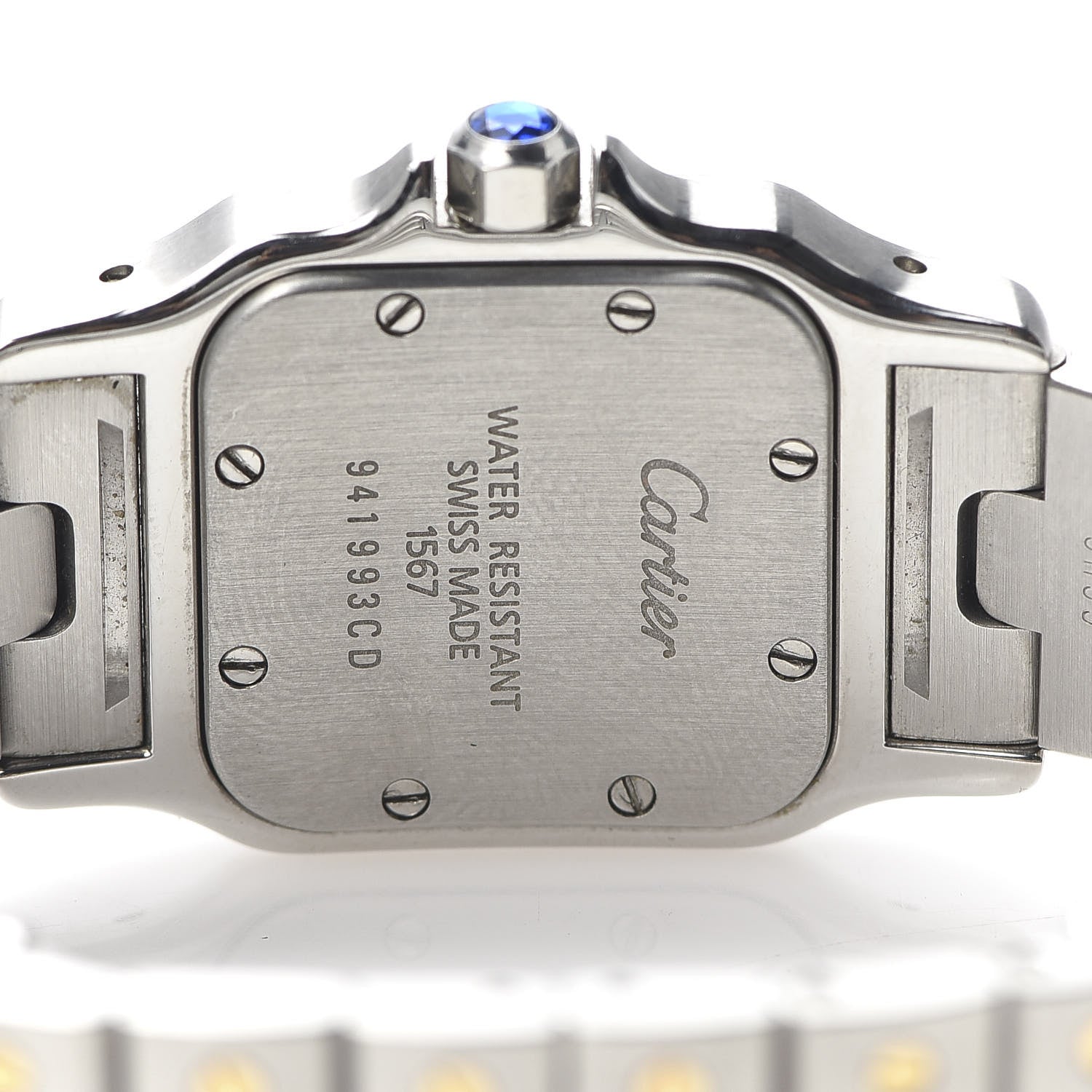 Cartier Stainless Steel 18K Yellow Gold 24mm Santos De Cartier Galbee Quartz Watch 5 of 7