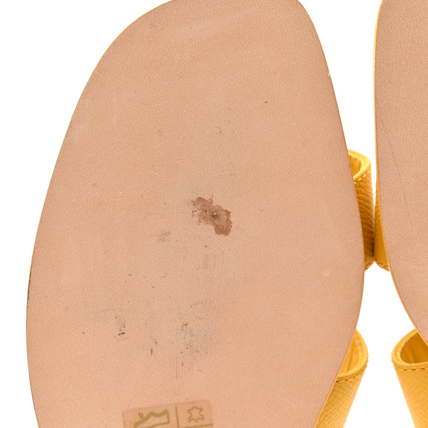 Hermes Epsom Oran Sandals 40 Jaune Sable 10 of 11