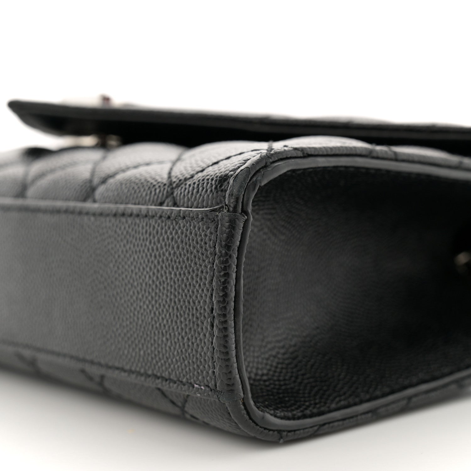 Saint Laurent Grain De Poudre Textured Mixed Matelasse Triquilt Small Monogram Satchel Black 10 of 13