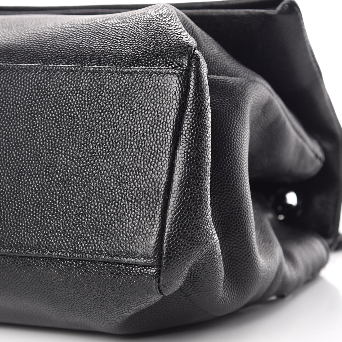 Grain De Poudre Medium West Hollywood Monogram Fold-Over Black