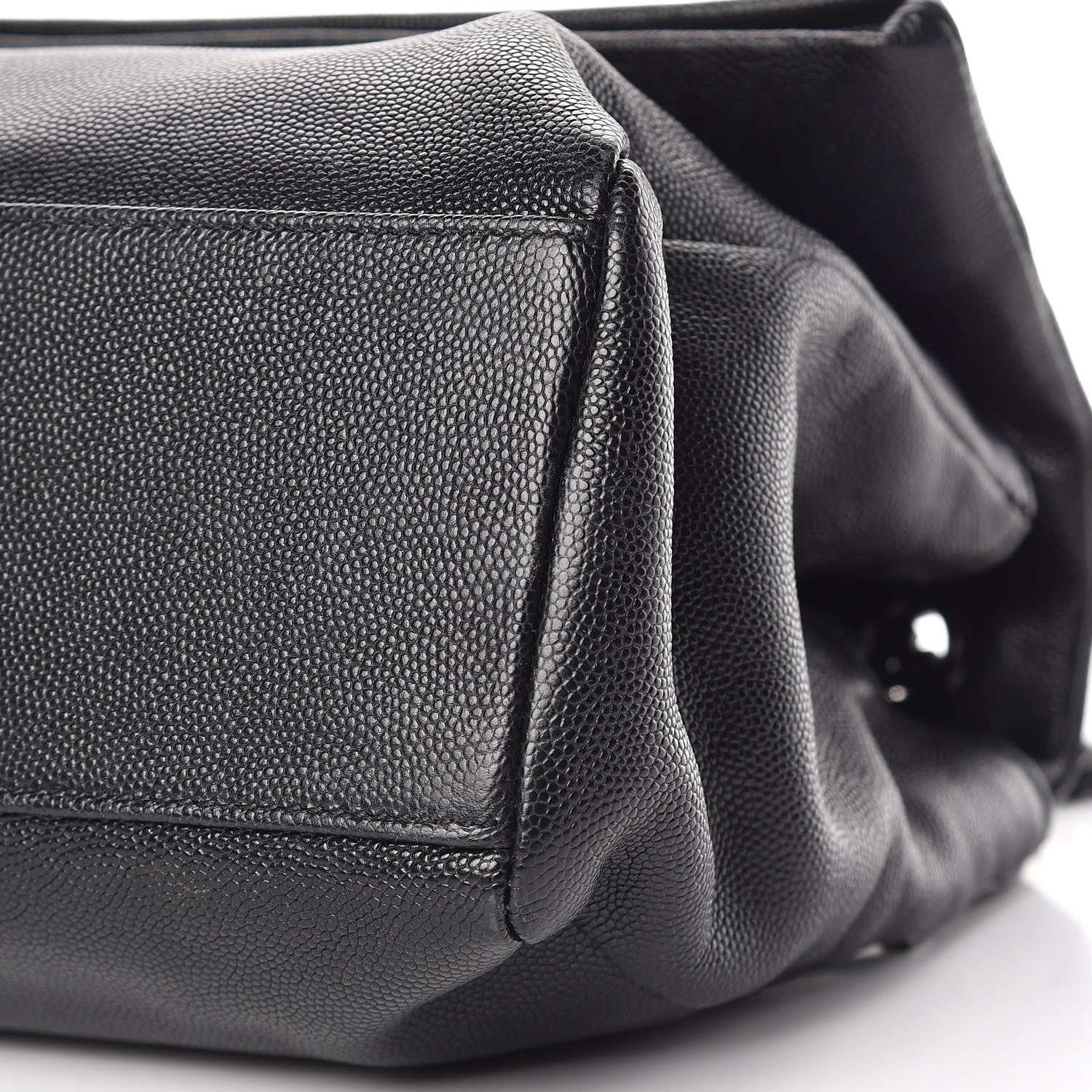 Saint Laurent Grain De Poudre Medium West Hollywood Monogram Fold-Over Black 10 of 11