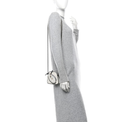 Chanel Canvas Calfskin Tennis Racket Mini Bag White Black 2 of 15