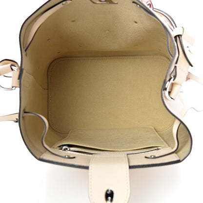 Louis Vuitton Calfskin Flowers Lockme Bucket Creme 4 of 10