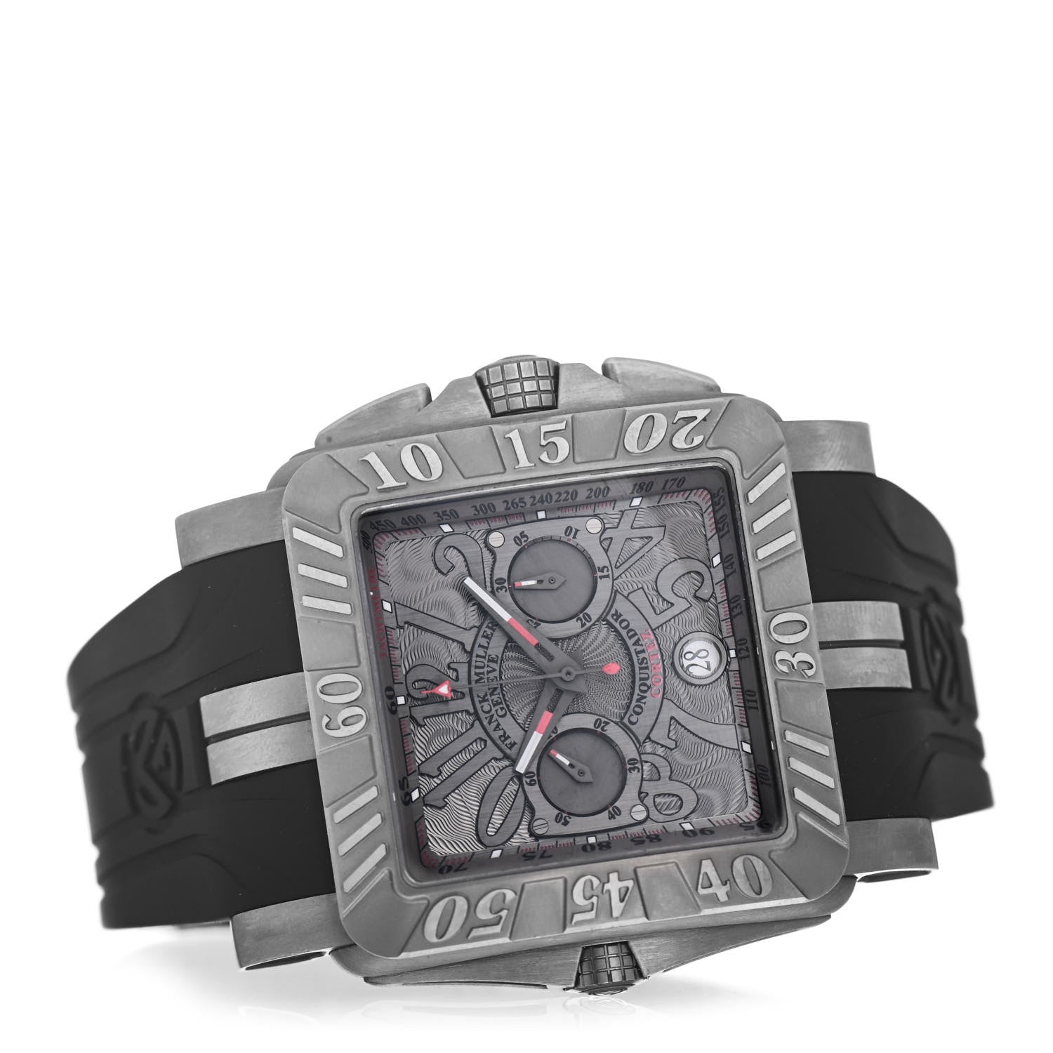 Franck Muller Titanium Rubber 45mm Conquistador Cortez Automatic Watch Grey 10900CCDTGPG 2 of 5