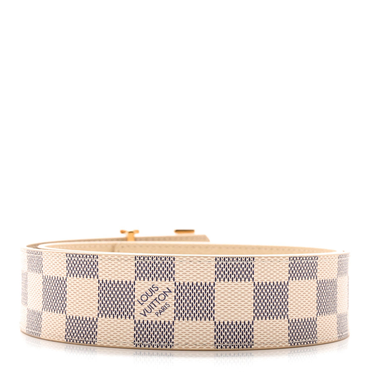 Louis Vuitton Damier Azur LV Initiales Belt 80 32 2 of 7