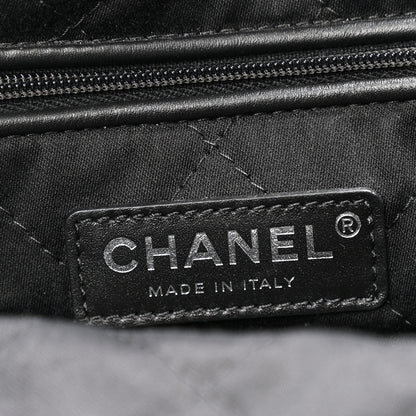 Chanel Denim Quilted Floral Print Small Chanel 22 Black 7 of 12