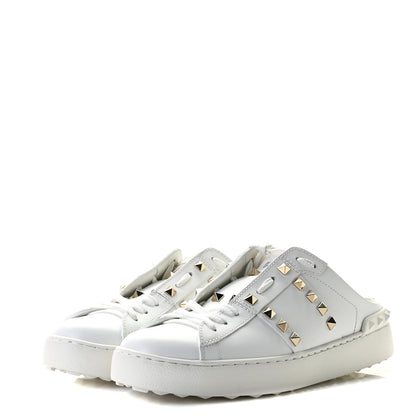 Valentino Garavani Calfskin Untitled Rockstud Sneakers 38.5 White 2 of 15