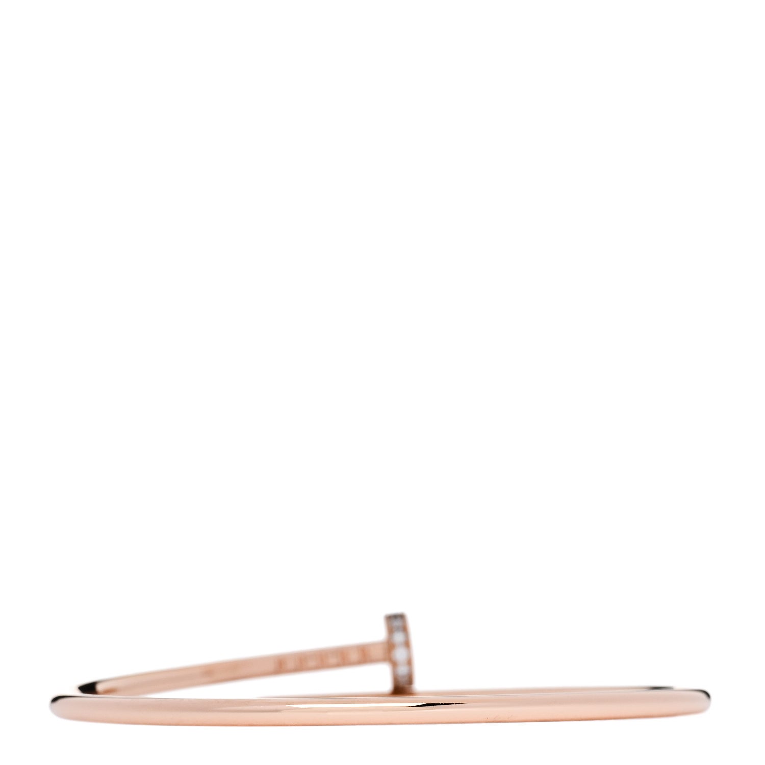 Cartier 18K Pink Gold Diamond Small Juste Un Clou Bracelet 16 2 of 5