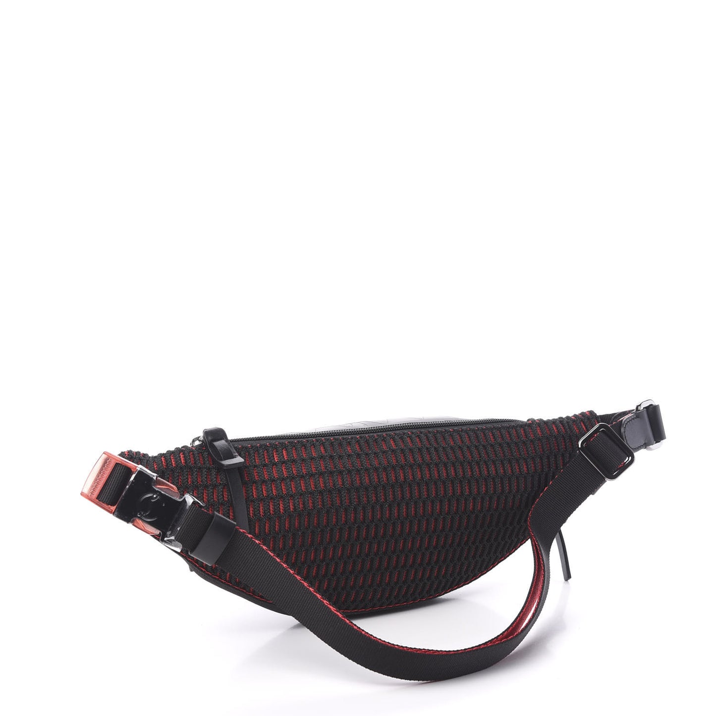 Calfskin Pyramid Embossed Parisnyc Belt Bag Black
