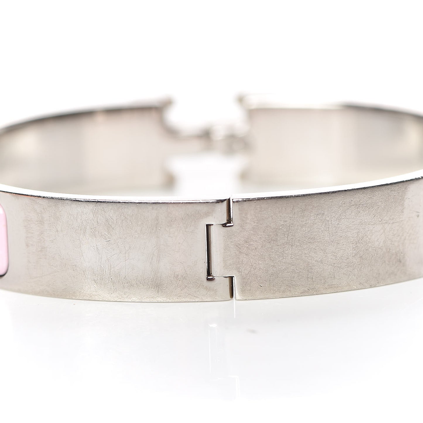 Enamel Narrow Clic Clac H Bracelet GM Rose Dragee