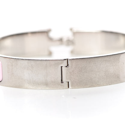 Hermes Enamel Narrow Clic Clac H Bracelet GM Rose Dragee 5 of 6