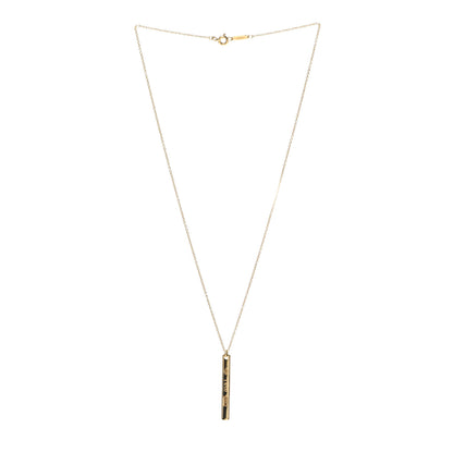 Tiffany 18K Yellow Gold 1837 Bar Pendant Necklace 3 of 6