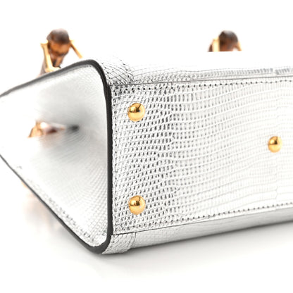 Gucci Lizard Mini Diana Tote Bag Silver 8 of 11