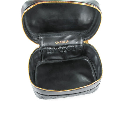 Chanel Calfskin Vanity Cosmetic Case Black 5 of 8