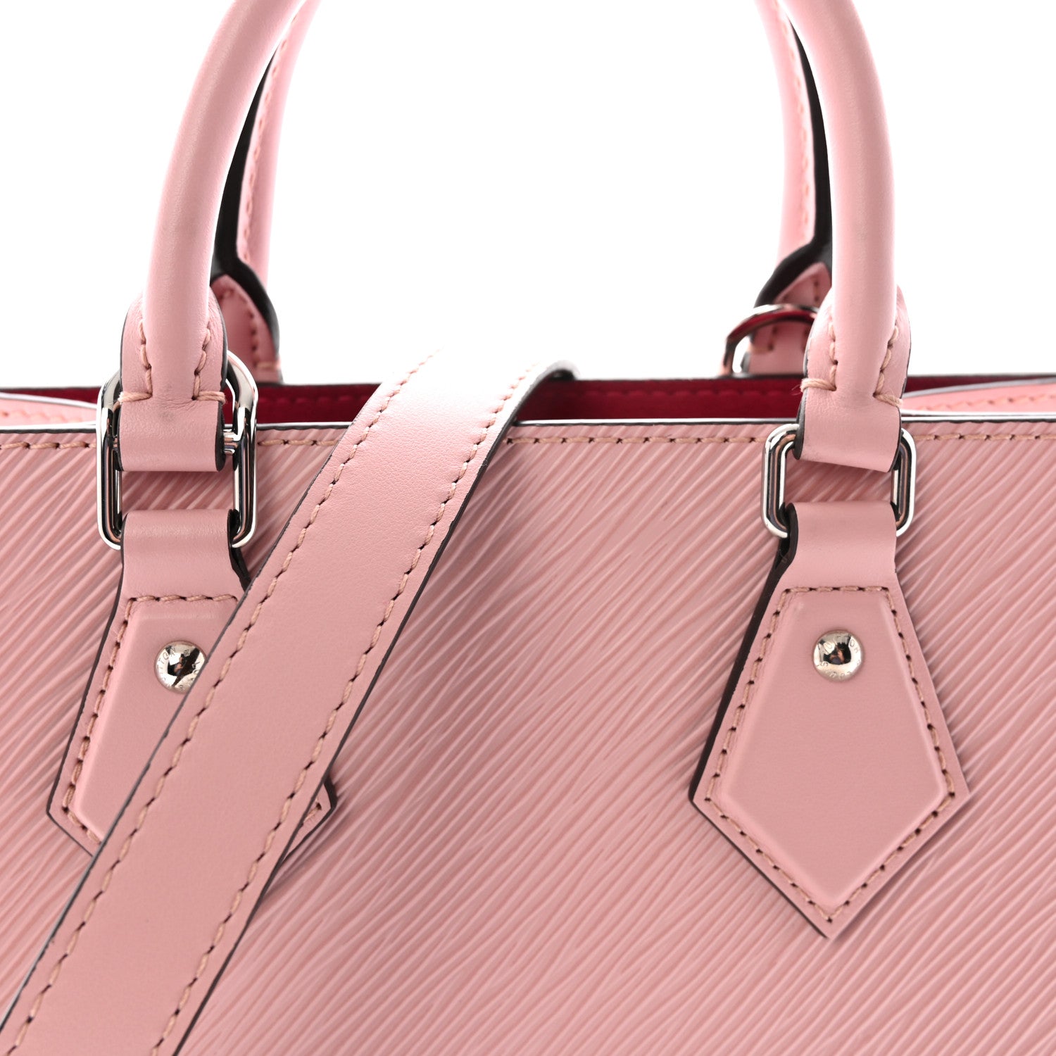 Louis Vuitton Epi Sac Plat BB Rose Ballerine 7 of 9