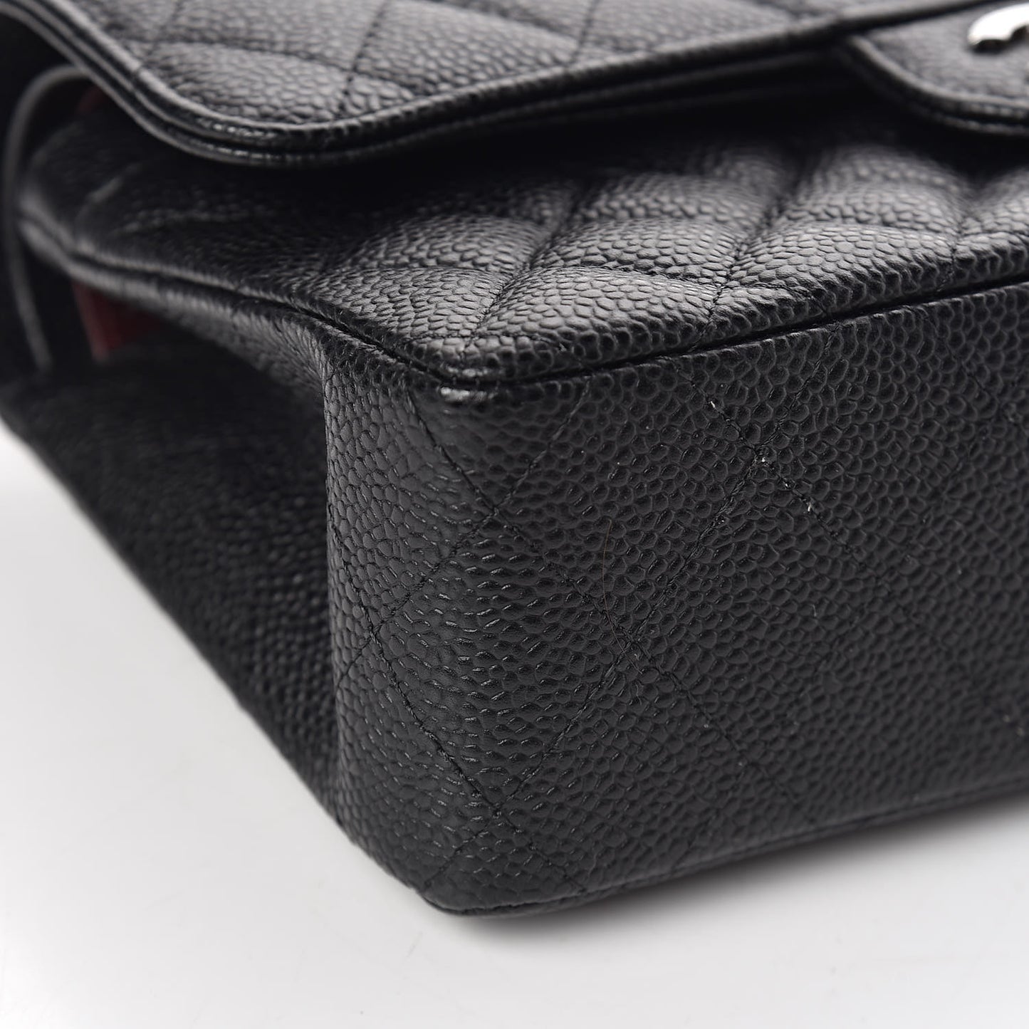 Caviar Quilted Small Double Flap Black