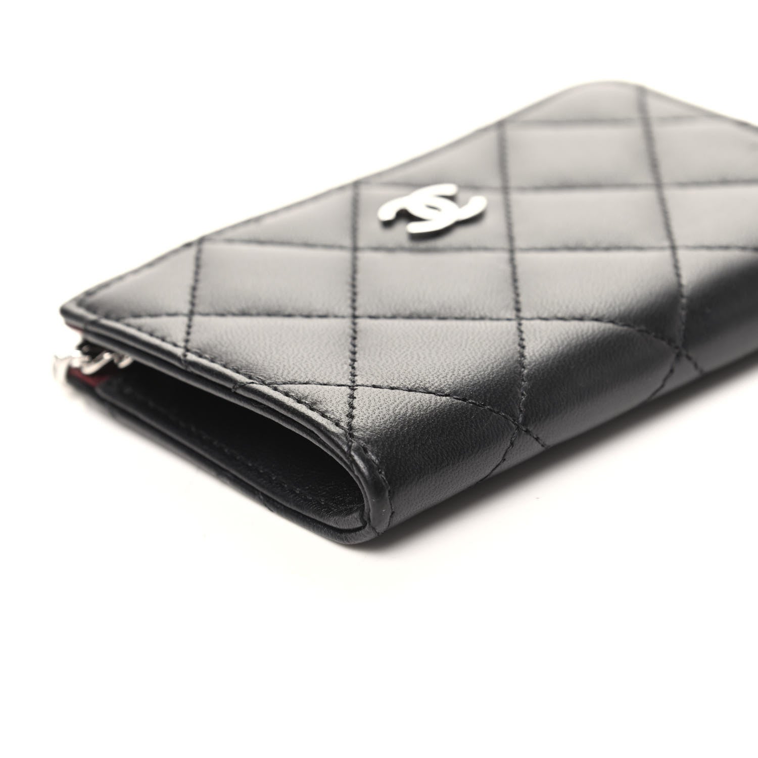Chanel Lambskin Quilted Key Holder Case Black 8 of 9