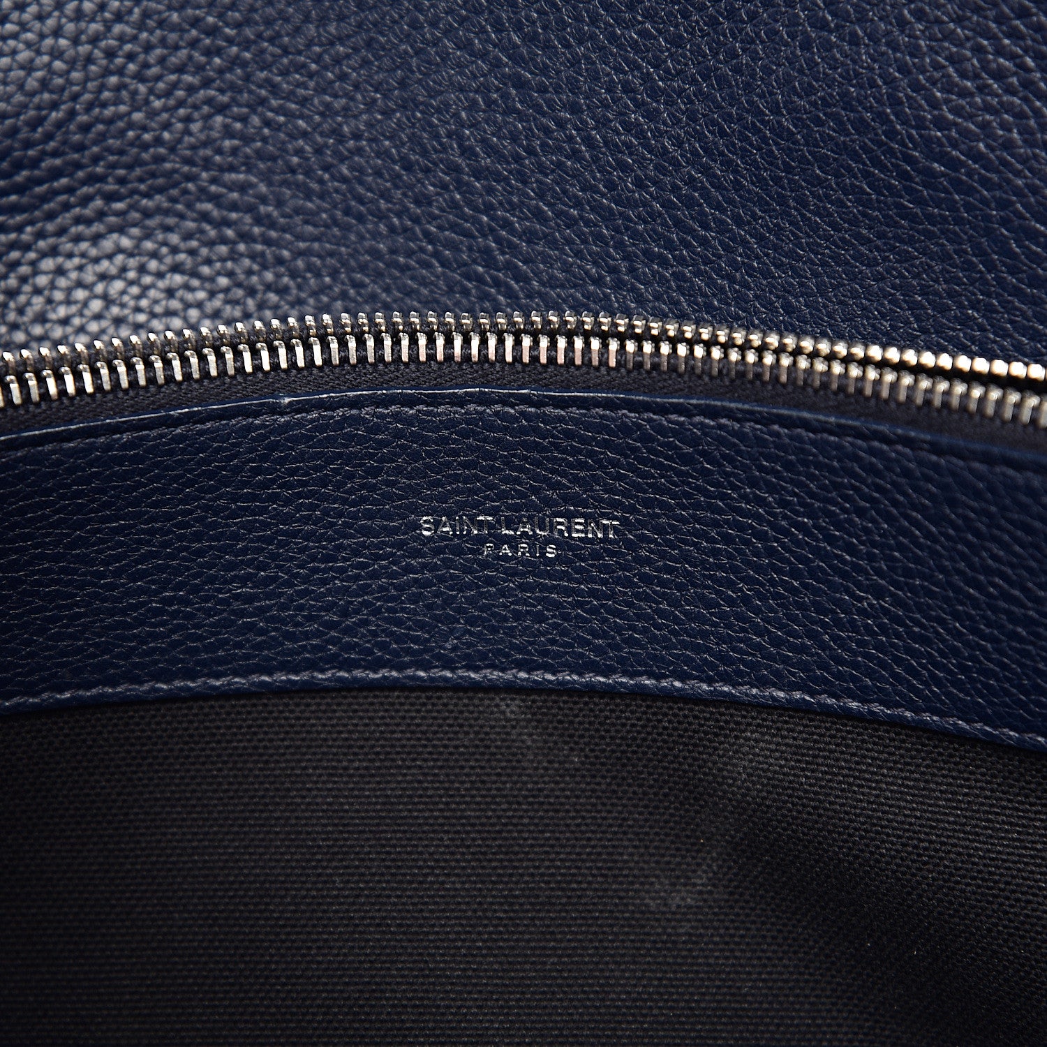Saint Laurent Grained Calfskin Small Supple Sac De Jour Navy 6 of 14