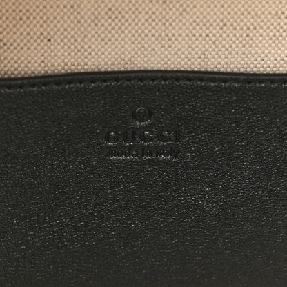 Gucci Sakai Be Green Calfskin Diagonal Stitched Blondie Top Handle Bag Black 6 of 11