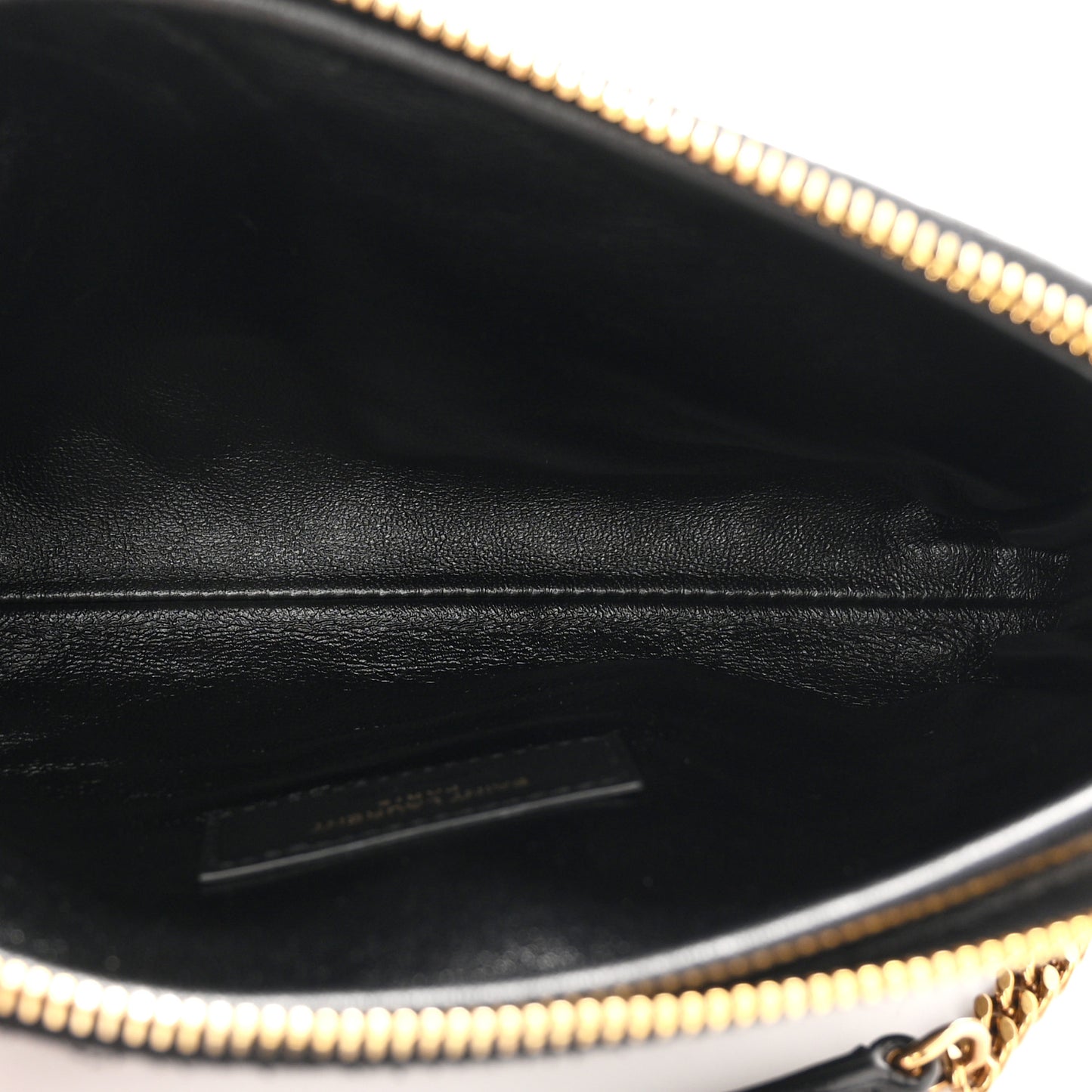 Lambskin Quilted Gaby Zipped Pouch Black