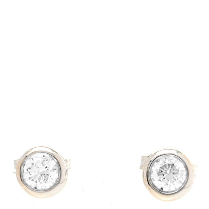 Roberto Coin 18K White Gold Diamond .51ctw Bezel Stud Earrings 1 of 5