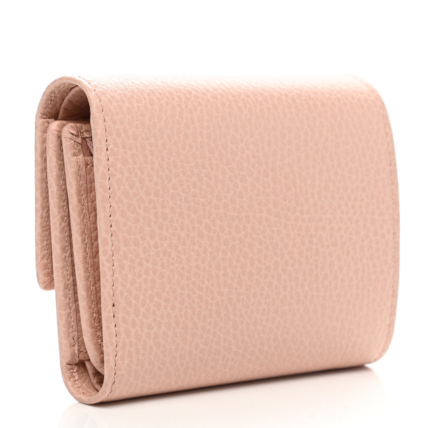 Gucci Dollar Calfskin GG Marmont Tri-Fold Wallet Perfect Pink 3 of 8